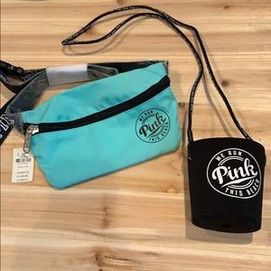 Pink fanny back and koozie